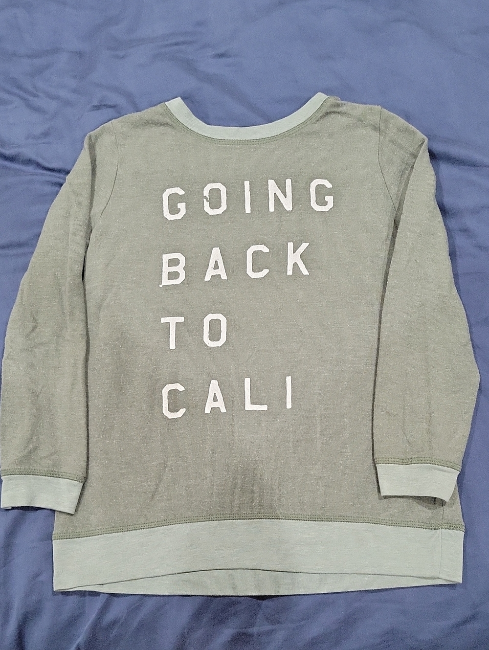 Sol Angeles Kids 'Going Back to Cali' Long Sleeve Top - Sage